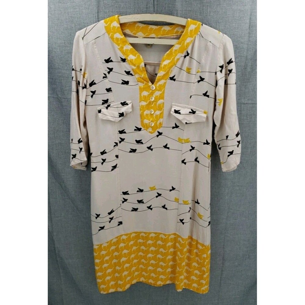 Beachy Art to Wear Global Desi XS Dress Coverup Lightweight Sheer Animal Print